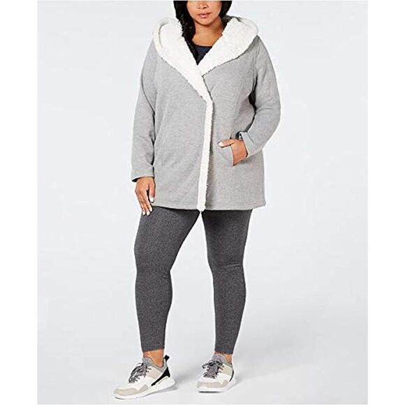 Ideology Womens Plus Size Fleece-Lined Jacket Size 2X - Picture 2 of 3